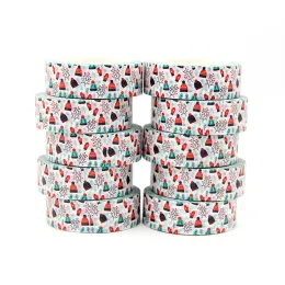 Band neue 10pcs/Set 15mm*10 m rot und schwarze Huthandschuhe Bäume Washi Tape Aufkleber DIY Scrapbooking Masking Tape School Office Supply 2016