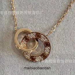 خواتم المجوهرات المتخلف من CARTRE للسيدات الخامس من الذهب CNC كبير قلادة الماس الكاملة قلادة electroplated electroplated ROSE GOLD لا يتلاشى الأصلي 1: 1 مع شعار حقيقي وصندوق