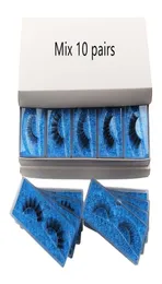 10Styles 115mm Lashes 3D Mink Eyelashes False Eyelashes Crisscross Natural False Eyelash Makeup DHL 1139150