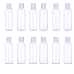 Bottiglie di stoccaggio 10pcs 5 ml-00 ml Vento tappo di lancio in plastica trasparente dimensione di viaggio stregabile contenitori cosmetici per fulmine in gel di lozione liquida