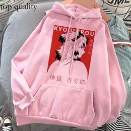 Marka Kadın Hoodies Sweatshirts Demon Slayer Anime Harajuku Hoodie Rengoku Kyoujurou Hoodies Estetik Kıyafetler Kimetsu No Yaiba Mugen 707