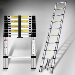 Stigar Hushållens teleskopiska stege PortableThicked Aluminium Stadder Engineering Outdoor Folding Ladder