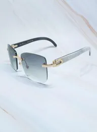 21S Blue Mens Cater Sungallasses Mode Randless Designer für Männer Sun Buffalo Horn Brille Schatten Gafas 0 de Disador Ienbel Null7876107