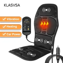 Klasvsa Electric Back Massager Chassager Cuscino Vibratore Portable Home Car Neck Office Lombare Pad Pass per sedile a sollievo Mat 240426