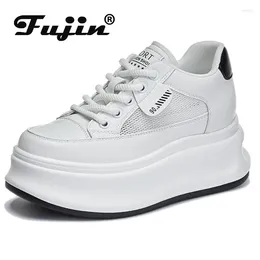 Casual Shoes Fujin 7cm 2024 Air Mesh Platform Wedge Chunky Sneakers Women Summer Fashion Comfy Breathable Female Vulcanize