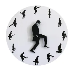 Silly Walks Comedian Funny Walking Wallty Wall Clock Watch Ministry of Comedy TV Series Home Decore Silent For Bedroom 2201156933122