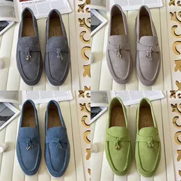 Loro Piano Men Men Женщины повседневные туфли туфли высочайшего качества Moccasins Oxfords Designer Platform Loafers Sandalias Sandals-Stratus moccasin Lp Comfort Slip на обуви Dhgate