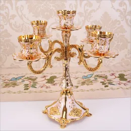 Titulares imuwen metal vela titulares design castleartick luxury tabtop stand wedding centerpieces candelabra para decoração de casa candelabrum