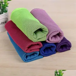 Towel Summer Sunstroke 30X80Cm Cooling Ice Cold Sports Exercise Cooler Running Towels Quick Dry Soft Breathable Cloth Th0032 S Drop Dhtce