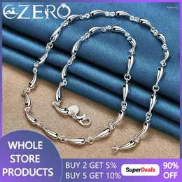 Pingentes Alizero 925 prata esterlina de 18 polegadas Chain Chain Drop colar para homens homens Moda Jóias de festas de festas de casamento