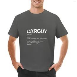 Polos Polos Funny Car Guy Definicja sprzęt T-shirt Koreańska grafika mody chłopców białka Black T koszule dla mężczyzn