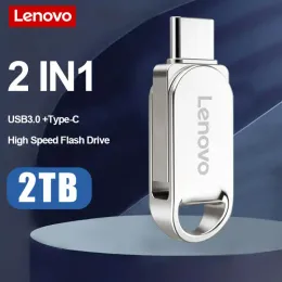 Adapter Lenovo 2TB OTG Drives 1TB 256 GB USB 3.0 Drive Pióro Pióra C Stick Pamięć Pendrive 2TB dla laptopa/komputera