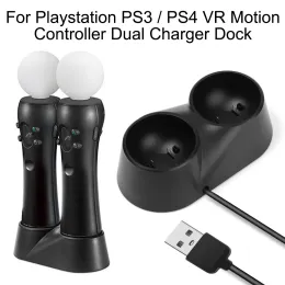 Joysticks 1pc non slip pad in gomma doppio caricatore per il controller di movimento PS3 / PS4 VR PlayStation Move Controller Station Station Station