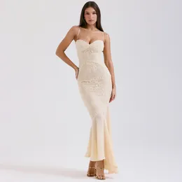 Racha de retalhos de retalhos de vestido longo sexy para mulheres espaguete com cinta sem mangas backless bodon club de festa noturna vestido noturno