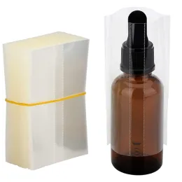 Trapani 200pcs pellicola di involucro di restringimento del calore per 10 ml 15 ml 30 ml da 50 ml bottiglia di vetro e bottiglie di contagocce liquida bottiglie di restringimento calore sterline di restringimento