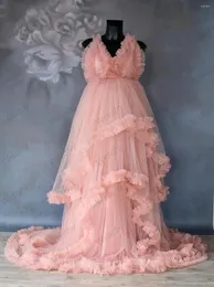 Gonne da donna abbigliamento armotana teraped drappeggiato in tulle a split galda da ballo lussureggiante abito da ballo gonfio occasione speciale immagine reale più dimensioni