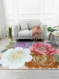 Amerikan Tarzı 3D Halı Çiçek Klasik Zarif Çiçek Halı Oturma Odası Yatak Odası Halı Dekor Koridor Halı 2012258633253