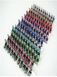 100 шт. Crystal Flower Mini Hair Claw Claw Clamp Hairlip Pin 12 Colors to Select8106311