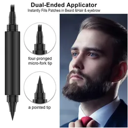 2024 Hot Sale Beard Filling Pen 키트 수염 강화 브러시 수염 색칠 색칠 도구 방수 검은 갈색 머리 연필 남자 화장품