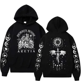 Erkek Hoodies Sweatshirts Xaden Riorson House Hoodie Demir Alev Ejderha Şövalyesi Dördüncü Kanat Sweatshirt Basgia Savaş Erkek Moda Serin Dalian Hoodie Q240506