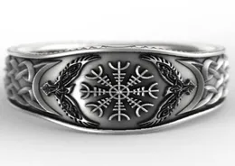 Cluster Rings 2021 Fashion Nordic Mythology Viking Retro Man Graffiti Ring Gothic Unisex Highend Affordable Banquet Gift9676283