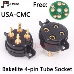 Amplifikatör CMC Bakalit 4pin Tüp Soketi 2A3 300B FUE811 274A 572B Elektron Tüp Hifi Ses Vakum Tüpü Amplifikatör