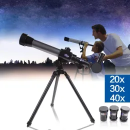 Óptica 20x 30x 40x Telescópios astronômicos profissionais para crianças Experiência científica binóculos monoculares de estacionamento