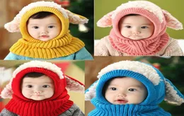 NYA LITTLE DOGEN FÅR GIRLS KID TWILL HATS Baby Winter Crochet Sticked Hat Scarf Set Toddler Warm Balaclava Cap Outdoor Sports Scar5374486