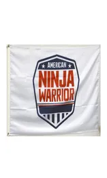 Американский флаг Ninja Warrior Shield Banner конкурс конкуренции ANW Race Gym 3x5 Feet Grommets Fade Устойчивый