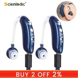 Förstärkare hörapparat öronljudförstärkare BTE laddningsbara hörapparater justerbar ljud hörselförstärkare för äldre hörselnedsättning