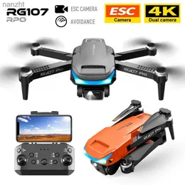 Droni RG107 Drrone Stealth Drone ad alta definizione Fotografia a doppia fotocamera Posizionamento del flusso ottico Posizionamento Elettrico Lente WX