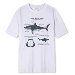 T-shirts masculinos Great White Anatomy T-shirt New Summer Men Strt Short Slve Hip Hop Punk Boy Casual Tops Moda TS H240506