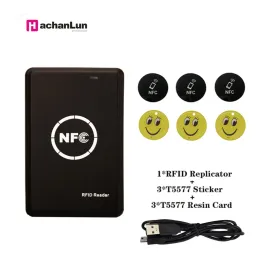 Kart NFC Akıllı Kart Okuyucu Yazar RFID Fotokopi Çopurlayıcı Siyah USB Programcı Anahtar FOBS Kart IC Stickers Epoxy Card Felop Makinesi