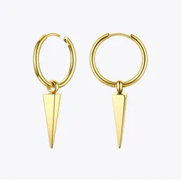 Enfashion Pyramid Spike Drop Earrings for Women Gold Color Geometric Earings rostfritt stål Fashion smycken Kolczyki E201154 240430