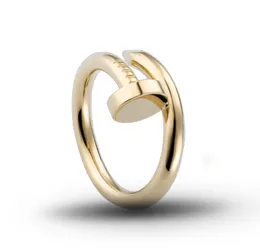 Para mody Copper Nail Ring Projektant zaręczyny Men039s Casual Jewelry Creative Hip Hop Ring Pierścień urodzinowy 3993996