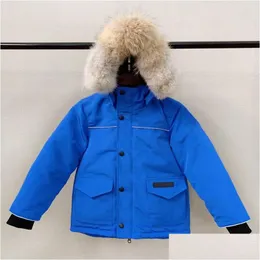 Down Coat Kids Designer Jacket Winter Jacket Boy Girl Baby Outerwear Jackets com crachá, que quente e quente, casacos infantis parkas moda clas otlzr