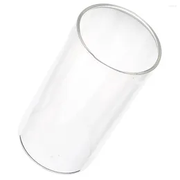 Ljushållare Glass Cup Clear Holder Lamp Shades Cylinder vindtät för pelarljus täcker blommavas