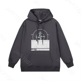 Ö nya män par hoodie tröjor sten mode kompass bokstäver logotyp tryck mönster Löst överdimensionerad bomull COMOLLA HIP-HOP HOUDIES PUCKOVER MEN KLÄDER 02