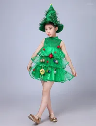 Kostium motywu Dziewczyny Zielony Tree Hat sukienka Cosplay Halloween świąteczne sukienki