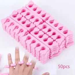 50pcs/Pack Pink Nail Art Toes Separatoren Finger Fuß Schwamm weiche Gel UV -Werkzeuge Polnische Maniküre -Pediküre -Werkzeuge Politur Politur