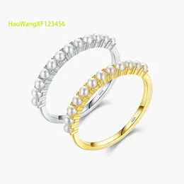 925 prata esterlina elegante pequeno redondo anéis de dedo de pérolas para mulheres colorido de cor de cor de jóias finas de jóias finas presentes