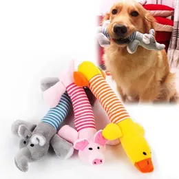 Brinquedos de cachorro Chews Funny Pet Squeak Puppy Chew Squeaker Squeaky Plush Sound Toy Toy Cute Animal Design para pequenos cães grandes grandes H240506