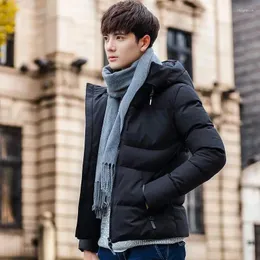 Men's Jackets Man Padded Coat Hooded Parkas Slim Fit Down For Men Heavy Padding Offers Harajuku Fashion Winter Cold 2024