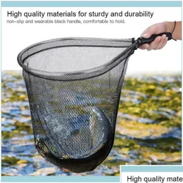 Fishing Accessories Sports Outdoors Aessories Portable Black Aluminum Alloyfly Net Folding Line Tackle Fish Fishnet Durable Dip Cage E Otoey