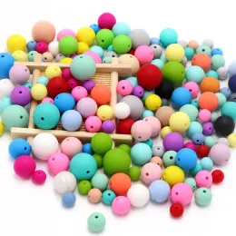 BLOCO BOBO.Box 100pcs Silicone Beds BPA Free 9/2/15/19mm Silicone Toys Toys de bebê Beads Beads Riodes