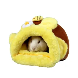 Gaiolas hamster house rabbit house porquinhos ninhos de animais pequenos cama dormindo cama de inverno acessórios macios para roedores porquinhos -da -índia