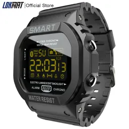 Смотреть Lokmat Bluetooth SmartWatch напоминание о телефонах Sport Pedome Electric Watch Camera Remoter водонепроницаемые часы Digital Smart Wwatch Мужчины