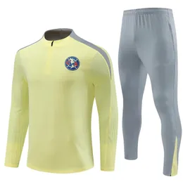 2024 Messico Liga Mx Club America Soccer Trackuit 24 25 Henry J.Quinones D.Valdes Giacca di calcio Sopravvissuto Sopravvissuto Allenamento Studio Jogging Chandal Futbol Foot Men Kit Kit