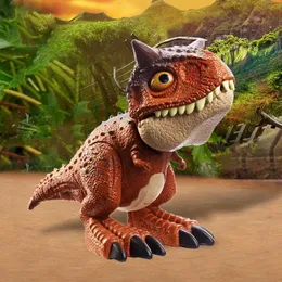 Inne zabawki Jurajski świat Q Wersja Interaktywna urocza Carnotaurus Sound Effff Movable Dinosaur Action Figures Model Toy Boy Christmas Giftl240502