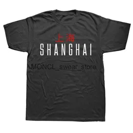 Men's T-Shirts Funny Shanghai T Shirts Graphic Cotton Strtwear Short Slve Birthday Gifts Summer Style T-shirt Mens Clothing H240506